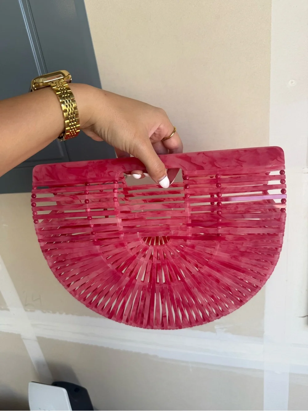 Cult Gaia ark bag cherry quartz